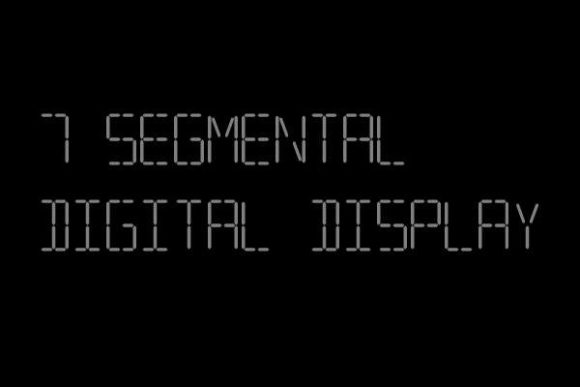 7 Segmental Digital Display: The Retro Typeface for Handmade Labels and Prints