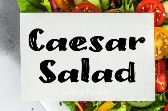 Caesar Salad: A Vibrant Display Font for Bold Brand Identities
