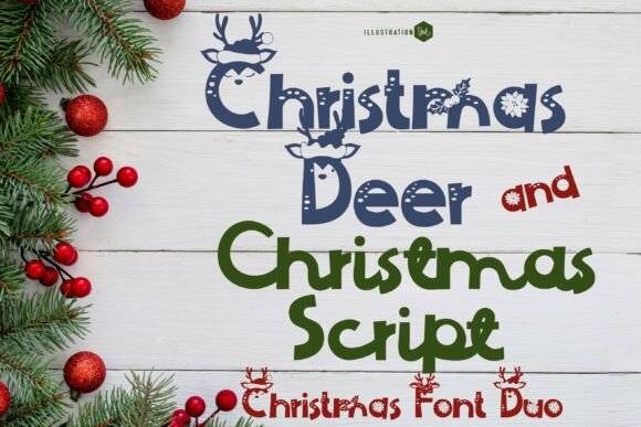Christmas Deer Duo: The Perfect Typeface for Handmade Holiday Goods