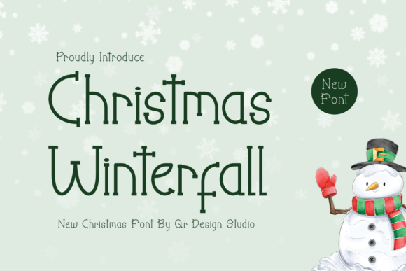 Christmas Winterfall: A Serif Typeface for Editorial Design