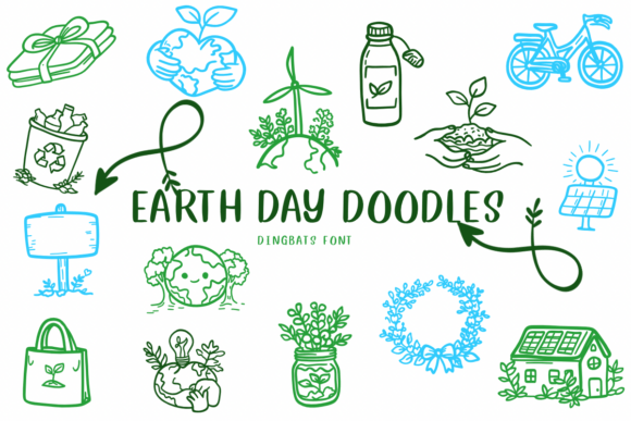 Earth Day Doodles: The Eco-Friendly Typeface for Your Brand