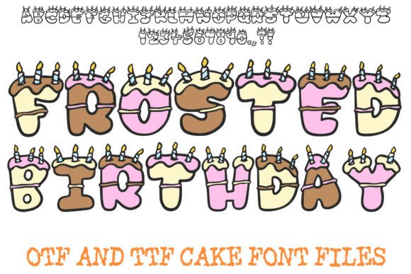 Frosted Birthday Cake: A Whimsical Display Typeface for Creative Brands