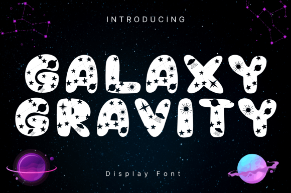 Galaxy Gravity: A Whimsical Decorative Typeface for Digital Brands
