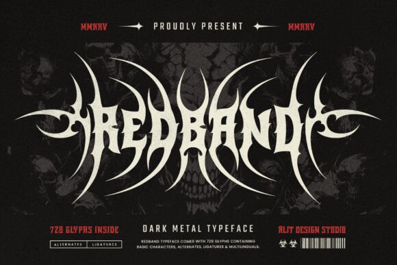 Red Band Typeface: The Bold Blackletter Font for Handmade Brands